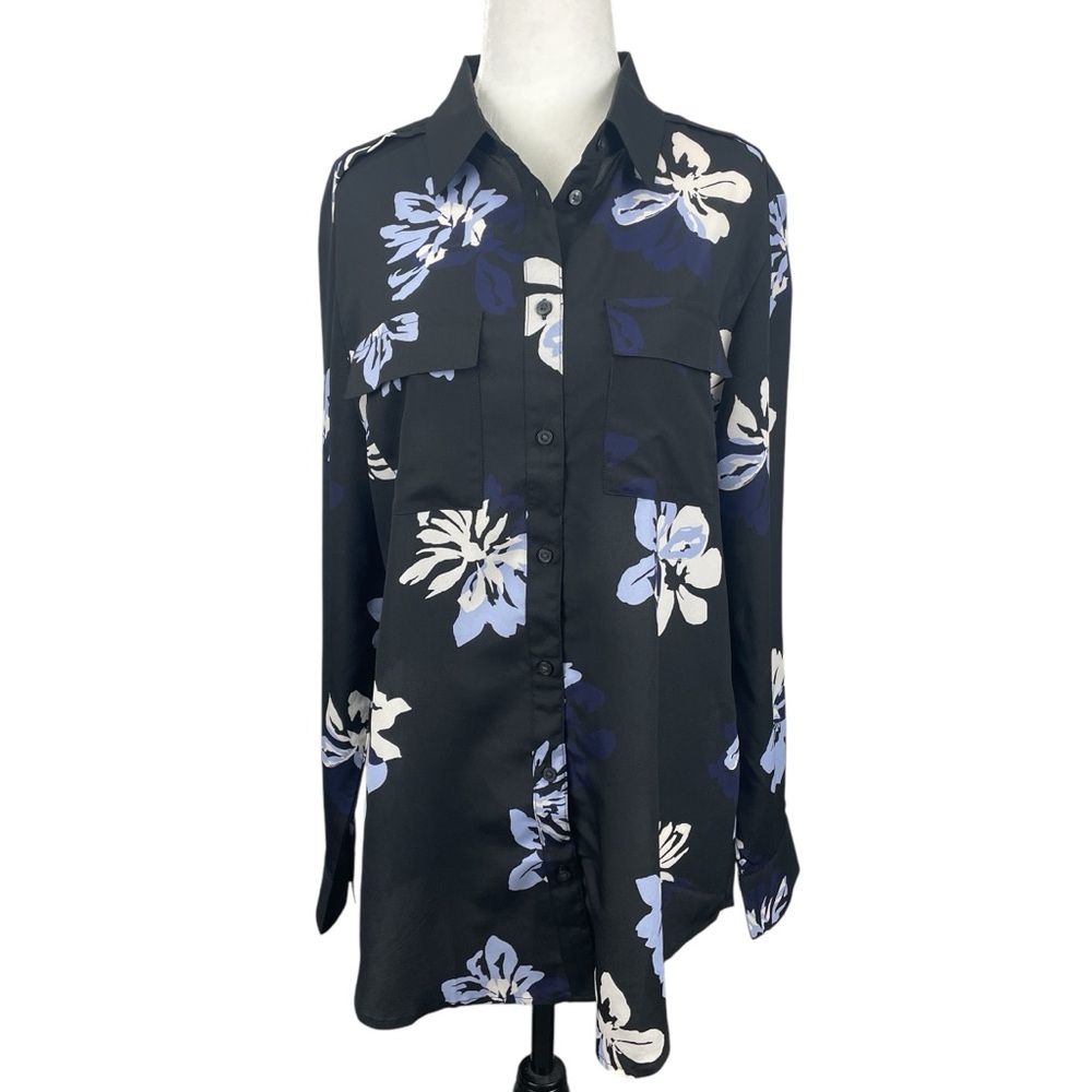 Banana Republic Womens Dillon Floral Button-Up Long Sleeve Shirt Blouse Size M